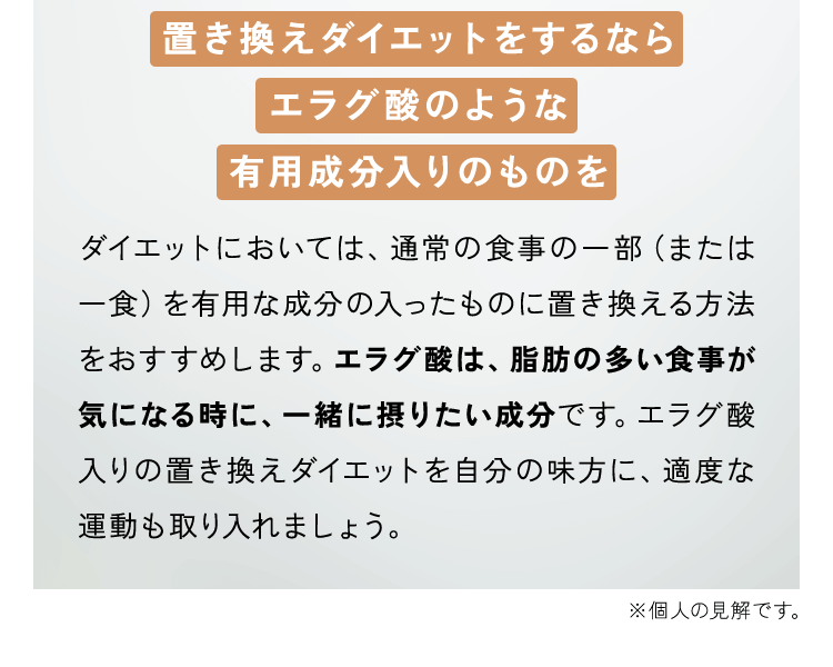 置き換えダイエットをするならエラグ酸のような有用成分入りのものを